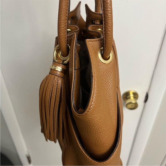 2 Michael Kors Ring Tote Leather Bags- 1 Black and 1 Brown Leather NWT - Picture 12 of 16